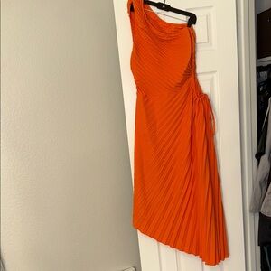 SHEIN Vibrant Orange Asymmetrical Dress